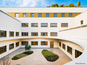 Patio d'une unité de soins